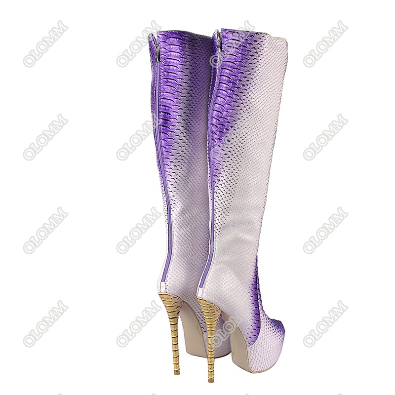 Olomm ผู้หญิงฤดูหนาวแพลตฟอร์มเ - Knee High Boots Women บทวิจารณ์และราคา