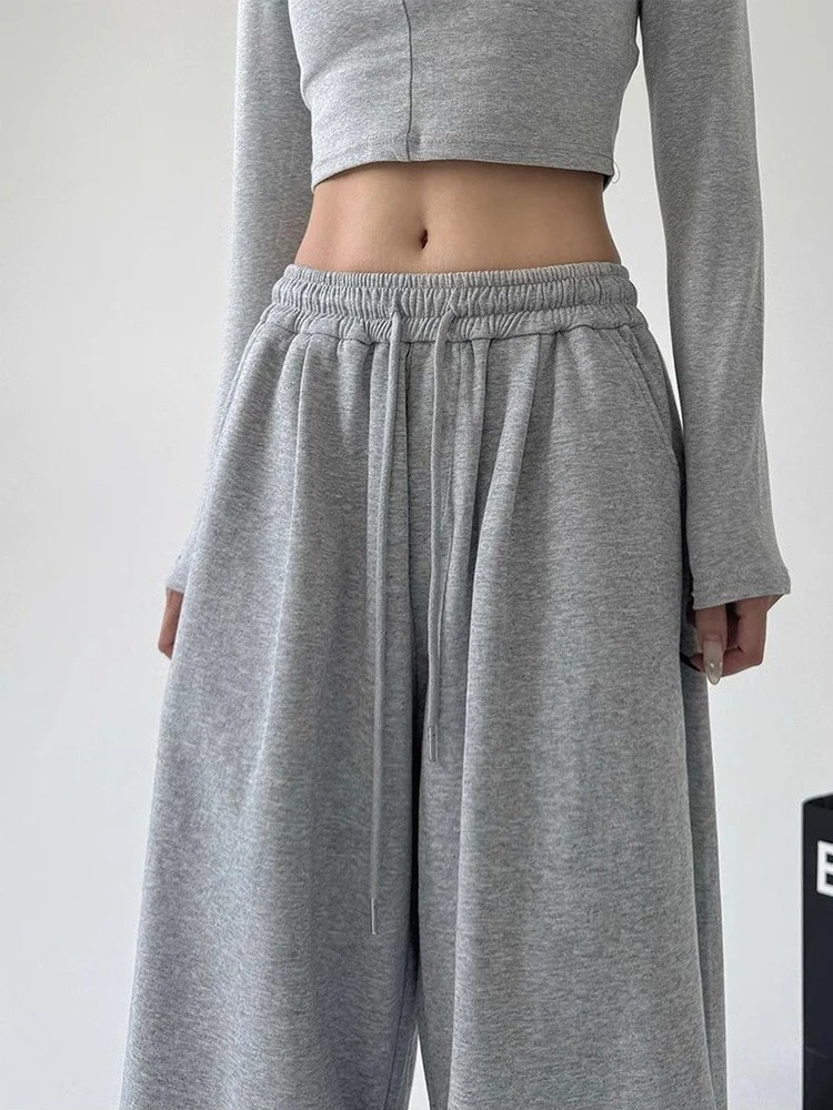 กางเกงวอร์มขากว้างสไตล์ฮาราจูก - Women Shoes Joggers บทวิจารณ์และราคา